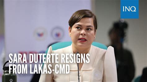 SARA DUTERTE RESIGNS FROM LAKAS.
